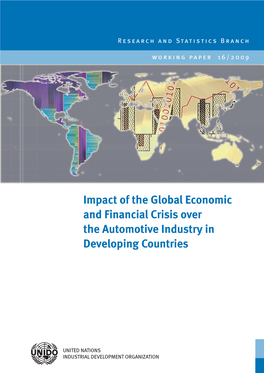 Impact of the Global Economic and Financial Crisis Over the Automotive Industry in Developing Countries
