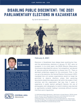 The 2021 Parliamentary Elections in Kazakhstan