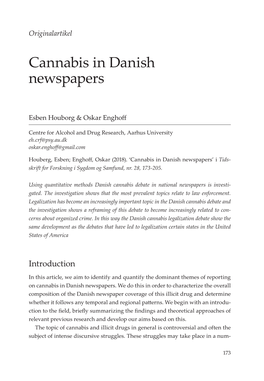 Cannabis in Danish Newspapers
