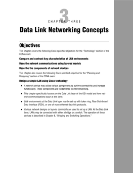 Data Link Networking Concepts