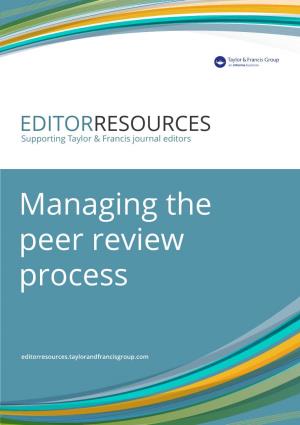 Managing the Peer Review Process