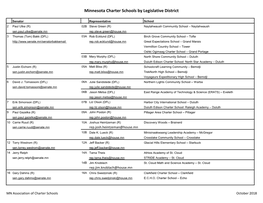 Minnesota Charter Schools by Legislative District