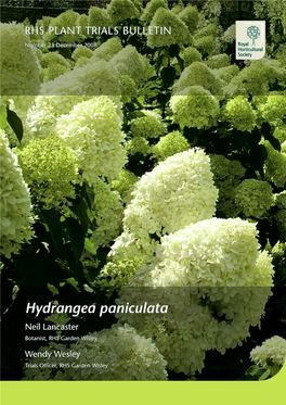 Hydrangea Paniculata Neiill Lancaster Bottaniisstt,, RHS Garrden Wiisslley