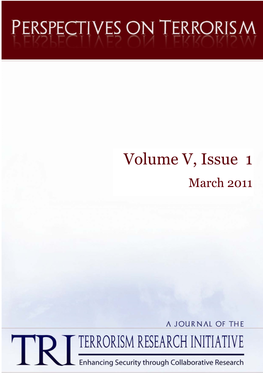 PERSPECTIVES on TERRORISM Volume 5, Issue 1