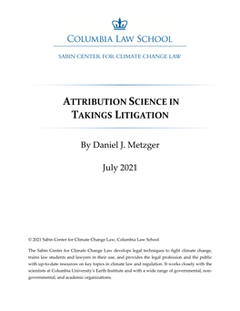 Attribution Science in Takings Litigation