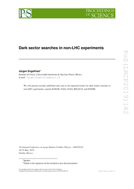 Pos(LHCP2019)182 ∗† Jurgen.Engelfried@Cern.Ch Speaker