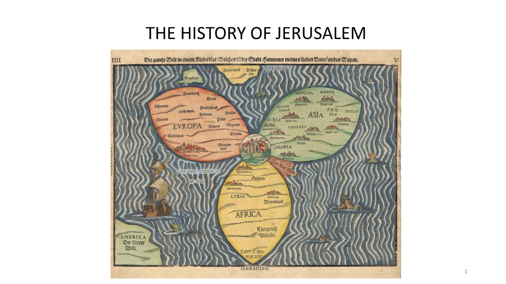 The History of Jerusalem