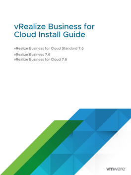 Vrealize Business for Cloud Install Guide