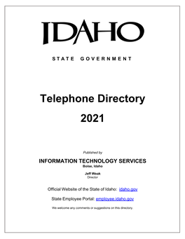 Telephone Directory 2021