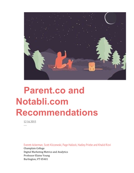 Parent.Co and Notabli.Com Recommendations 12.16.2015 ─