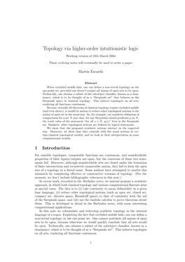 Topology Via Higher-Order Intuitionistic Logic