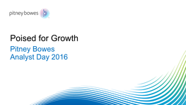 Pitney Bowes 2016 Analyst