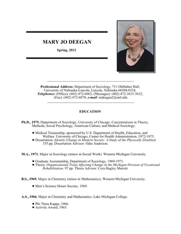 Mary Jo Deegan