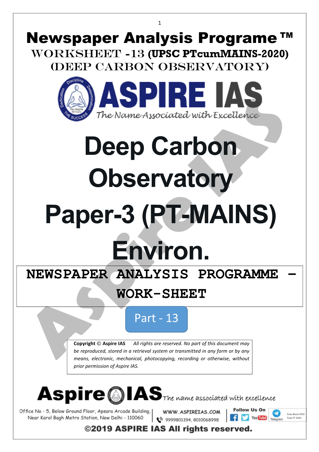 Deep Carbon Observatory Paper-3