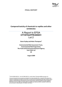 Final Report EFSA Lot 2