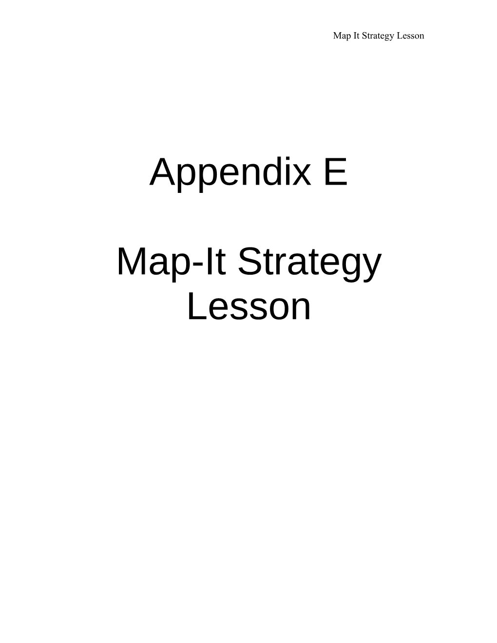 MAPS-It Strategy