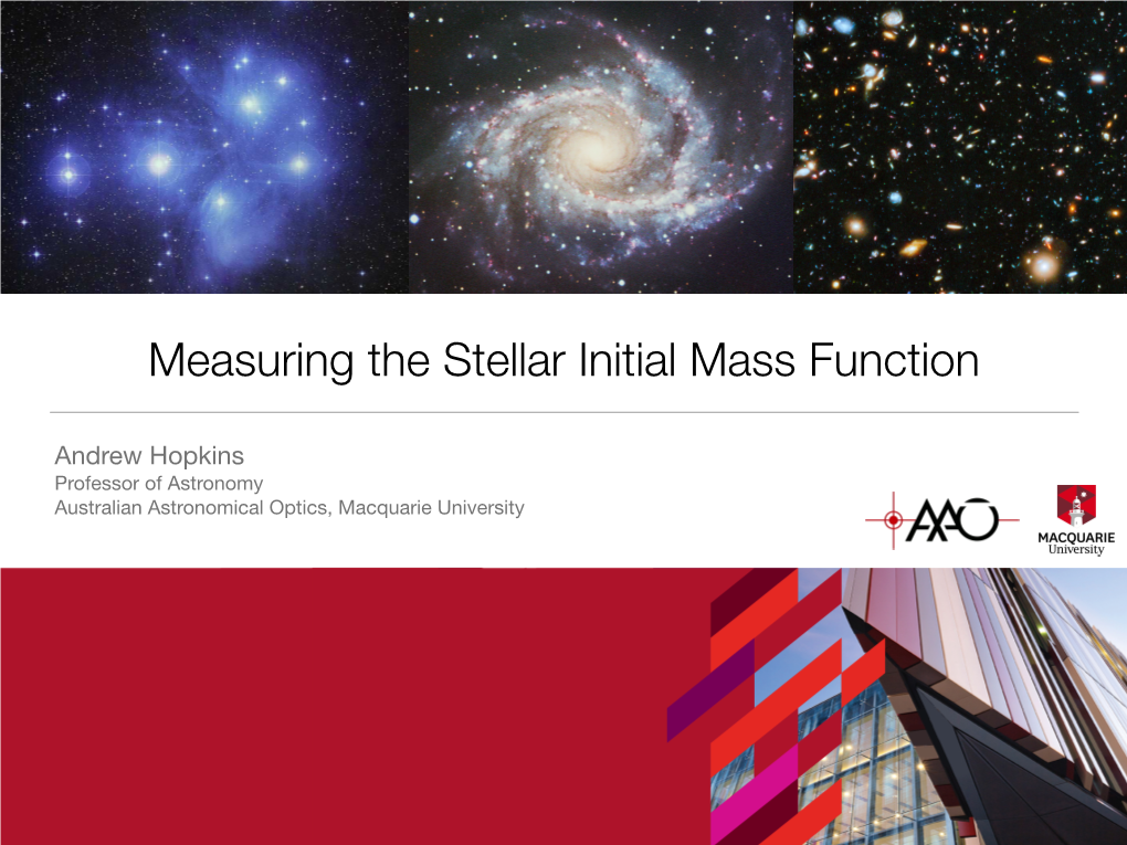 Measuring the Stellar Initial Mass Function