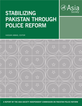 Stabilizing Pakistan Through Police Reform
