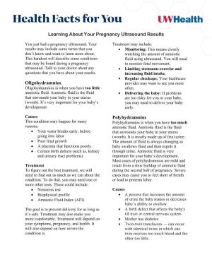 Learning About Your Pregnancy Ultrasound Results
