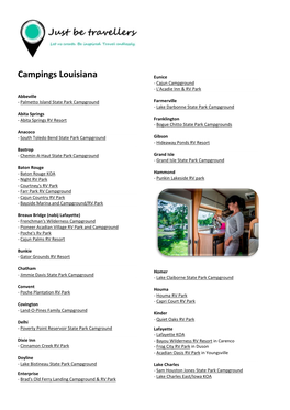 Campings Louisiana