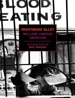 Nightmare Alley (1946), One of the Underground Classics of American Literature