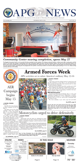 Armed Forces Week APG Activities Set to Salute America’S Military May 12-16
