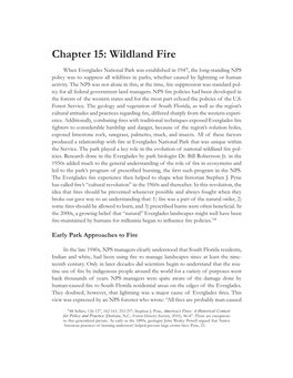 Chapter 15: Wildland Fire