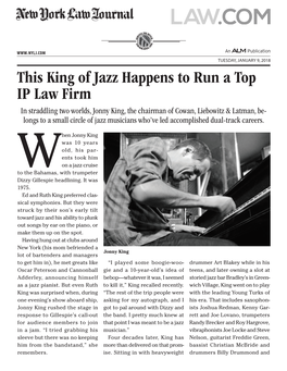 This King of Jazz Happens to Run a Top IP Law Firm