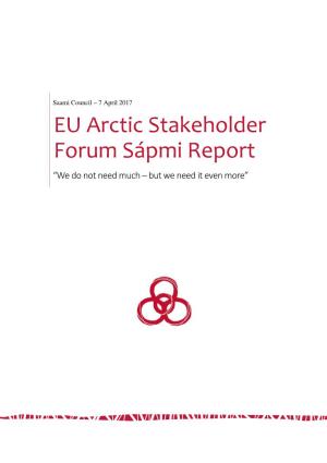 EU Arctic Stakeholder Forum Sápmi Report