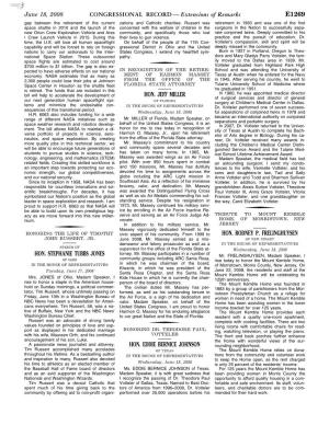 CONGRESSIONAL RECORD— Extensions of Remarks E1269 HON