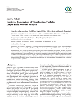 Empirical Comparison of Visualization Tools for Larger-Scale Network Analysis