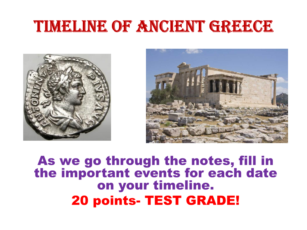 Ancient Greece Timeline