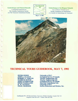 Technical Tours Guidebook, May 7, 1992