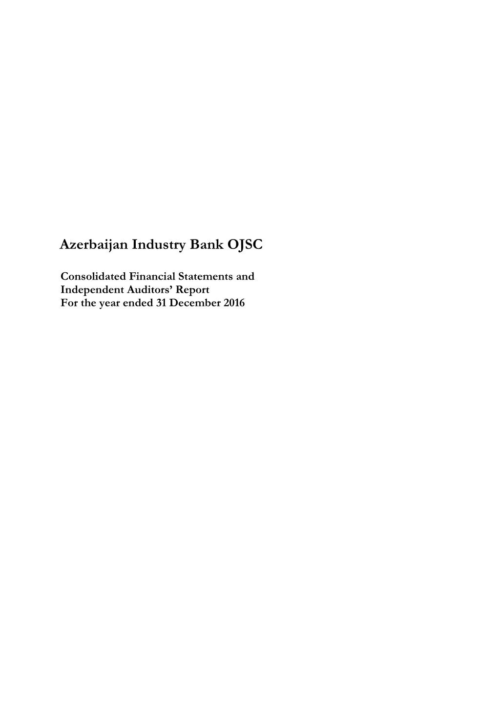Azerbaijan Industry Bank OJSC