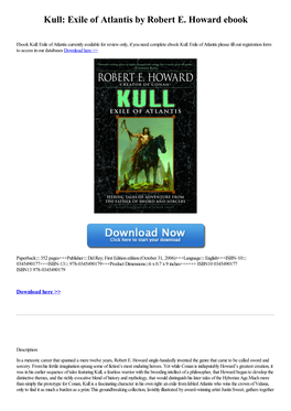 Kull: Exile of Atlantis by Robert E. Howard Ebook