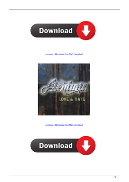Aventura Hermanita Free Mp3 Download
