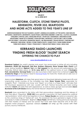 Kerrang! Radio Launches ‘Finding Fresh Blood’ Talent Search Offering the Chance to Play