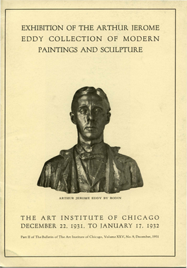 The Arthur Jerome Eddy Collection of Modern Paintings and Sculpture