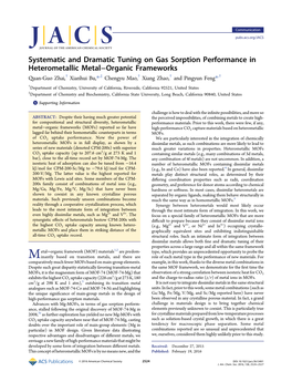 Systematic and Dramatic Tuning on Gas Sorption Performance In