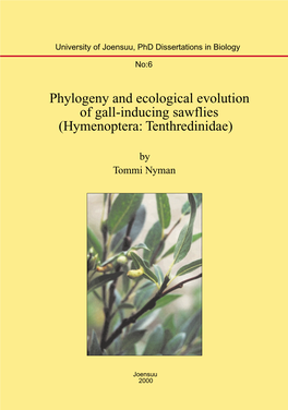 Phylogeny and Ecological Evolution of Gall-Inducing Sawflies (Hymenoptera: Tenthredinidae)