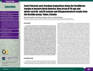 Early Paleozoic Post-Breakup Magmatism Along the Cordilleran Margin of Western North America: New Zircon U-Pb Age And