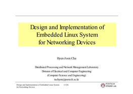 Design and Implementation of Embedded Linux System for Networking Devices