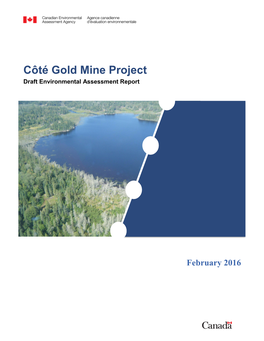 Côté Gold Mine Project Draft Environmental Assessment Report