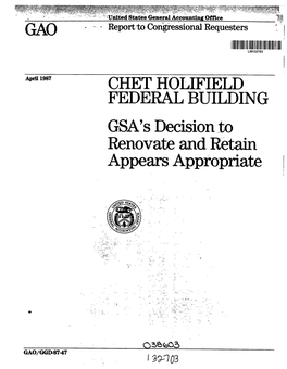 GGD-87-47 Chet Holifield Federal Building