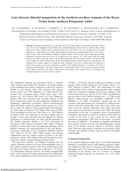 Late Jurassic Bimodal Magmatism in the Northern Sea-Floor Remnant Of