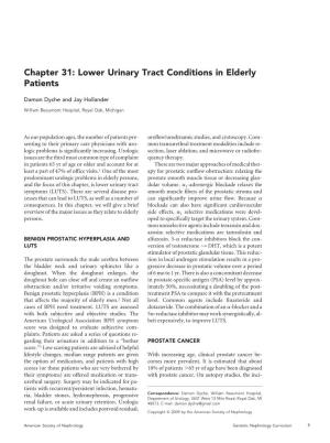 Chapter 31: Lower Urinary Tract Conditions in Elderly Patients