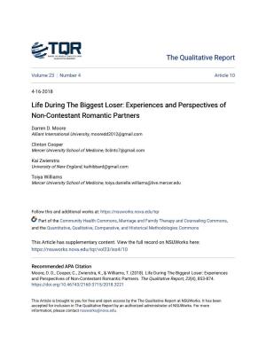 Life During the Biggest Loser: Experiences and Perspectives of Non-Contestant Romantic Partners