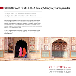 CHRISTIE's ART JOURNEYS: a Colourful Odyssey Through India