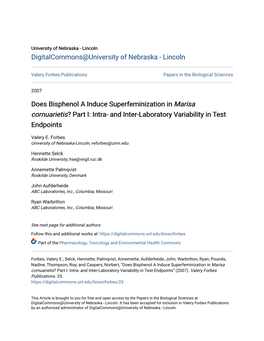 &lt;I&gt;Marisa Cornuarietis&lt;/I&gt;? Part I: Intra- and Inter-Laboratory Variabi