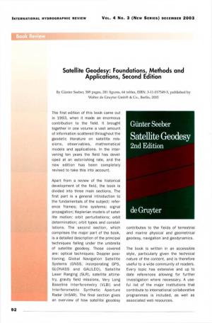 Satellite Geodesy: Foundations, Methods and Applications, Second Edition